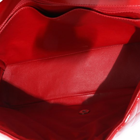 Chanel Red Patent Maxi Single Flap Bag - Picture 8 of 8